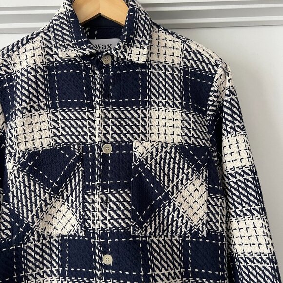 Wax London - Whiting Navy Marine Beatnik Overshirt - Size XS - Picture 6 of 8